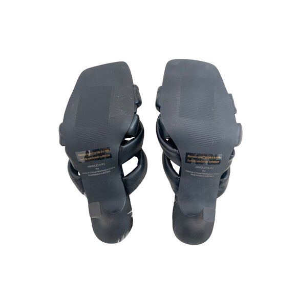 Abound Black Strappy Square Toe Heels - Picture 4 of 5